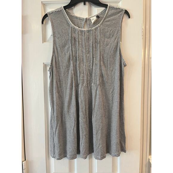 Anthropologie Tops - Anthropologie Akemi Kin Striped Sleeveless Top Women L Minimalist Beach Light